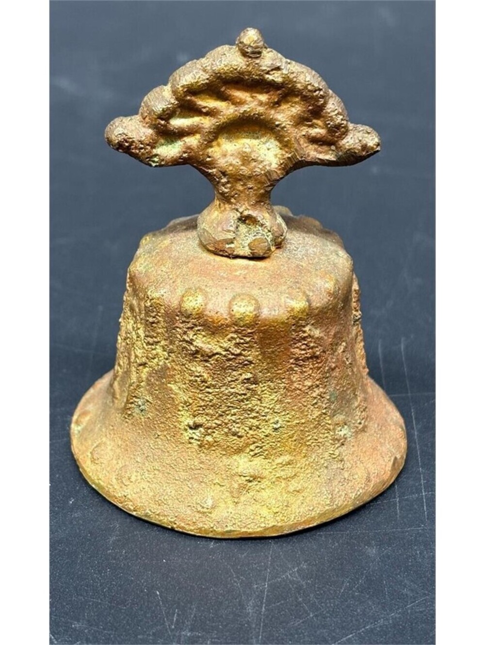 Antique Victorian Brass Bell – Vintage Collectible with Intricate Design